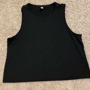 Black athleta crop tank top size XL